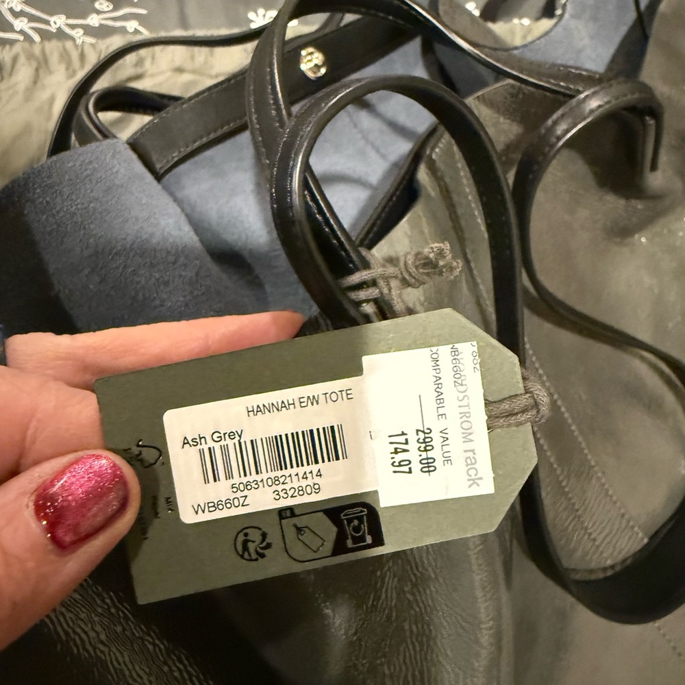 All Saints Hannah Tote- Ash Grey - Picture 10 of 10